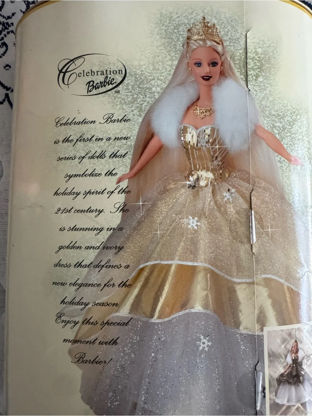 Barbie Gold and White Holiday Celebration Doll
